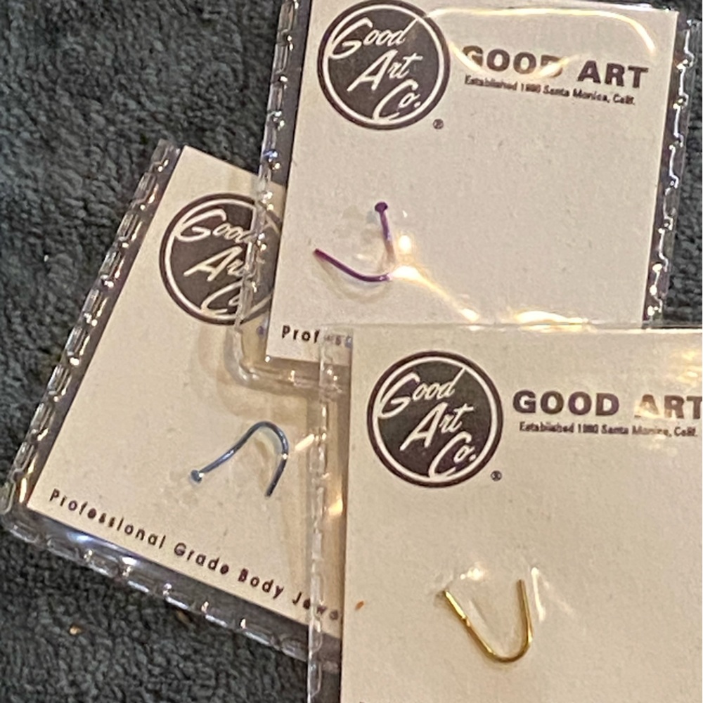 20g Purple Niobium Nostril Screw. By GOOD ART Co.